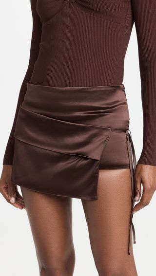Supriya Lele + Stretch Satin Nic Micro Mini Skirt