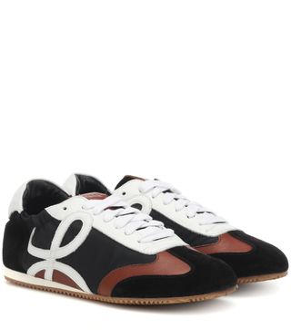 Loewe + Ballet Runner Nylon and Leather Sneakers