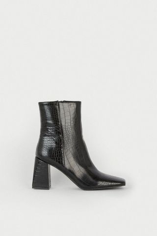 Warehouse + Low Heel Ankle Boot