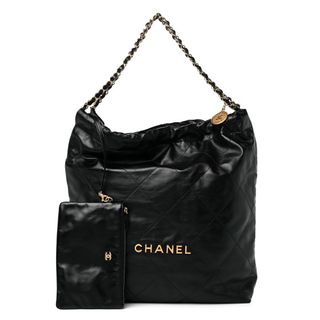 Chanel + Shiny Calfskin Quilted Large Chanel 22
