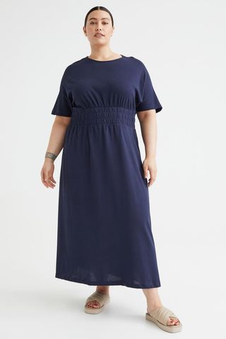 H&M + H&M+ Smocked-Waist Dress