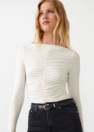 & Other Stories + Fitted Ruched Top