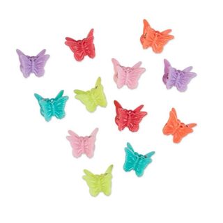 Scünci + Butterfly Bright Colors Mini Jaw Clips
