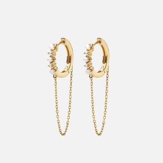 Miansai + Calista Huggie Pearl Earrings