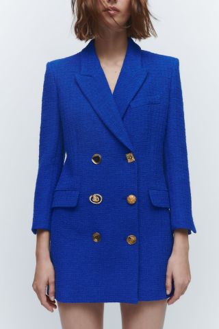 Zara + Textured Blazer Dress
