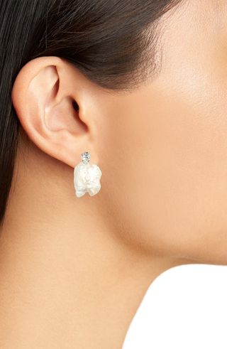 Simone Rocha + Winged Freshwater Pearl Drop Earrings
