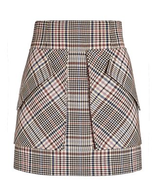 Aknvas + Cherry Plaid Mini Skirt