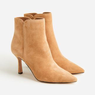 J.Crew + Pointed-Toe Ankle Boots in Suede