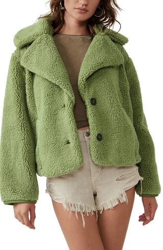 Free People + Joplin Faux Fur Teddy Jacket