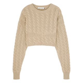 Christopher Esber + Cable-Knit Underwired Wool-Blend Jumper