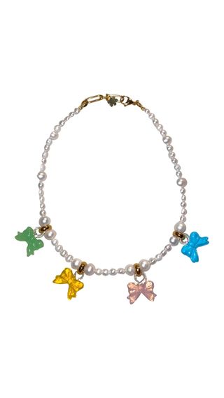 Notte + Lil Bow-Peep Pearl Necklace