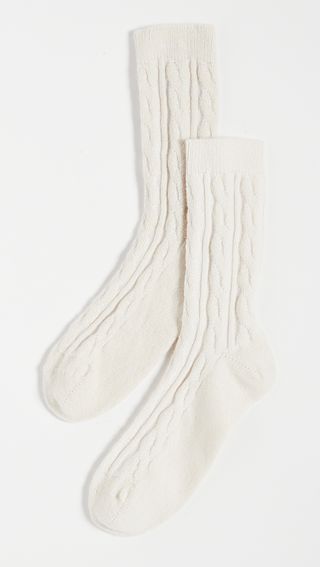 Rosie Sugden + Cashmere Bed Crew Socks