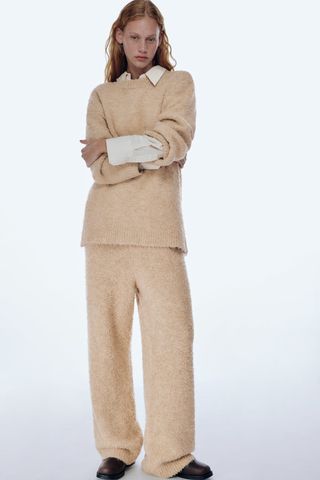 Zara + Bouclé Knit Pants