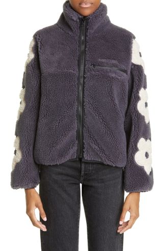 Sandy Liang + Grass High Pile Fleece Full Zip Jacket