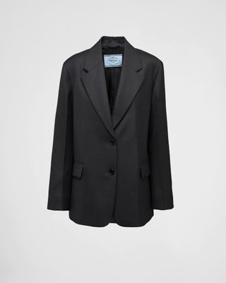Prada + Single-Breasted Wool-Gabardine Jacket