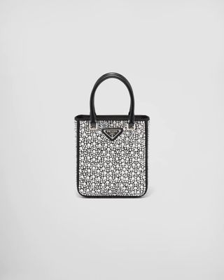 Prada + Small Satin Tote Bag With Crystals