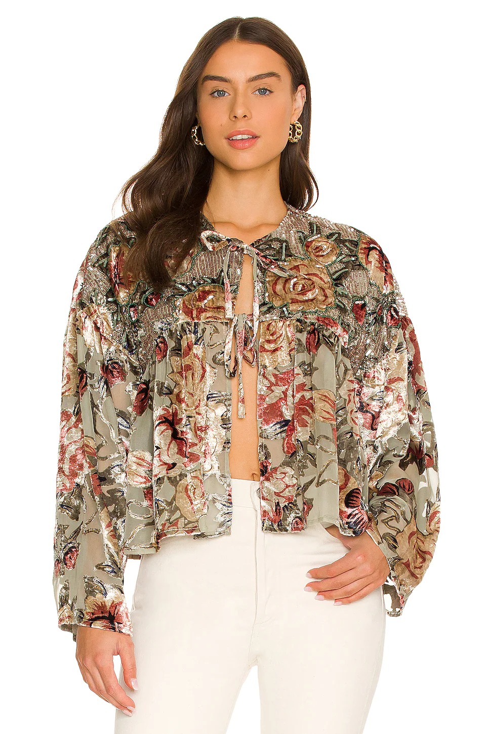 Free People + Elsa Embellished Bed Jacket