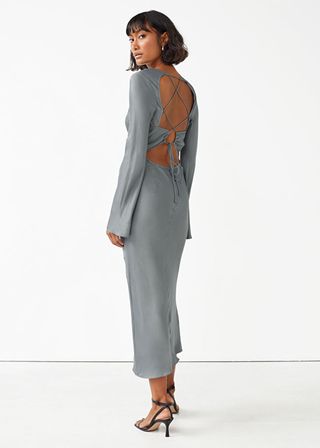 & Other Stories + Open Back Self-Tie Dress