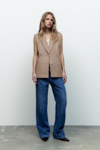 Zara + Gold Button Vest