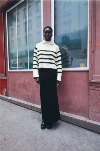 Zara + Fine Knit Midi Skirt