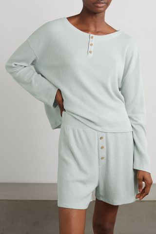 Eberjey + Cozy Waffle Tencel Modal and Cotton-Blend Pajama Set