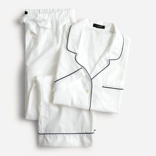 J.Crew + End-on-End Cotton Long-Sleeve Pajama Set