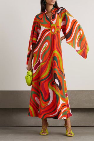 Pucci + Printed Silk Crepe De Chine Midi Dress