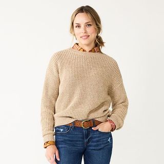 Sonoma Goods for Life + Textured Drop-Shoulder Sweater
