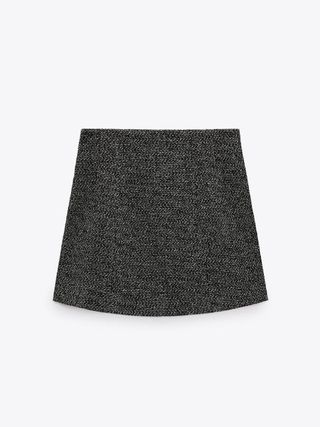 Zara + High-Waist Mini Skirt