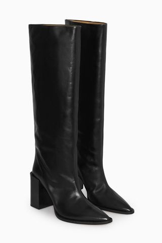 COS + Knee-High Pointed Leather Boots