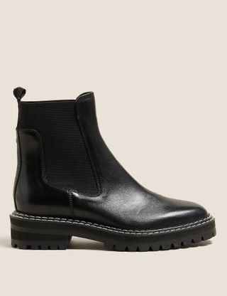 M&S Collection + The Chunky Leather Chelsea Boots