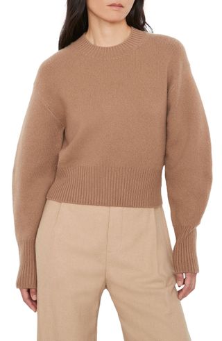 Vince + Crewneck Puff Sleeve Sweater