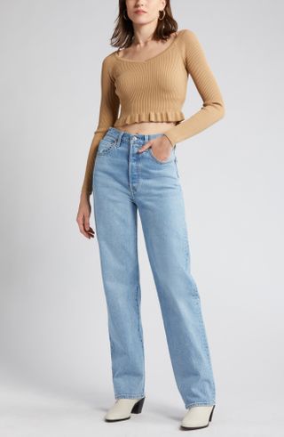 Levi's + Ribcage High Waist Straight Leg Jeans