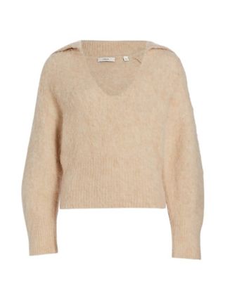 Vince + Brushed Alpaca-Blend Knit Pullover Sweater