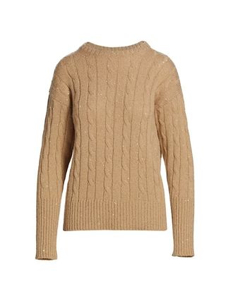 Saks Fifth Avenue Collection + Sequined Cable Sweater