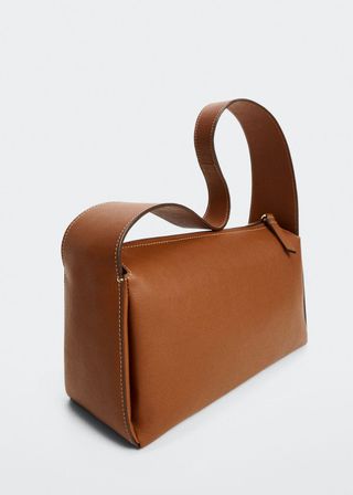 Mango + Shoulder Leather Bag