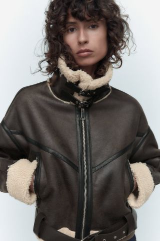 Zara + Cropped Double Faced Jacket