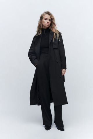 Zara + Belted Oversized Trench Coat