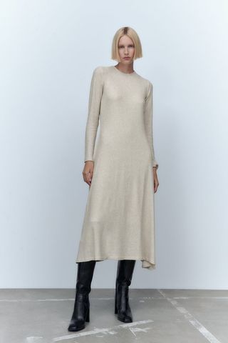 Zara + Shiny Midi Dress