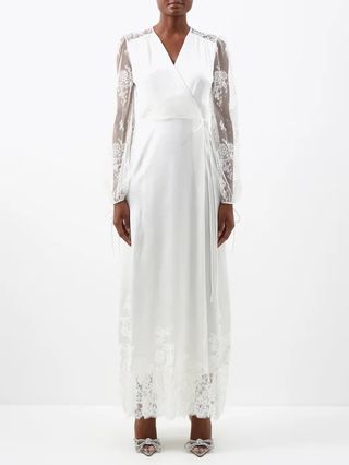 Carine Gilson + Tulle-Lace and Satin Gown