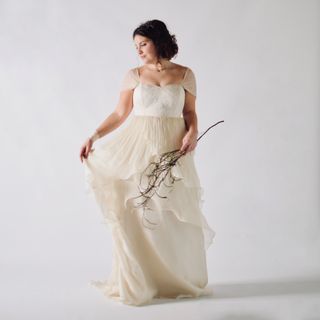 Larimeloom + Anthericum in Ivory Romantic Layered Wedding Dress