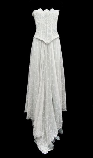 MenageModernVintage + Handmade 1990s Vintage Lace Wedding Dress With Corset