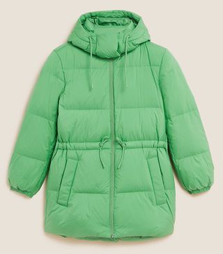 Marks 
Spencer + Feather 
Down Drawstring Waist Puffer Coat