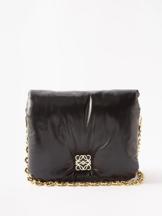 Loewe + Puffer Goya Leather Shoulder Bag