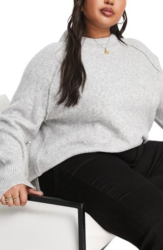 Asos Design + Curve Oversize Raglan Sleeve Sweater