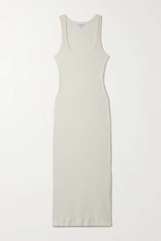 James Perse + Ribbed Cotton-Blend Midi Dress