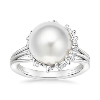 Brilliant Earth + Cotillion Cultured Pearl and Diamond Cocktail Ring