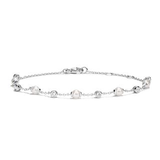 Brilliant Earth + Athena Premium Akoya Cultured Pearl and Diamond Bracelet