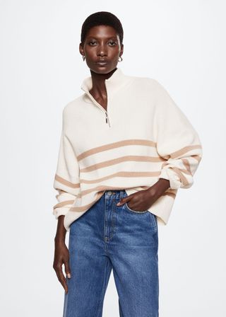 Mango + Striped Knit Sweater