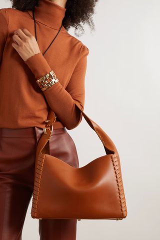 Chloé + Mate Medium Whipstitched Leather Tote